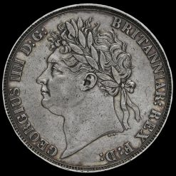 1822 George IV Milled Silver Secundo Crown Obverse