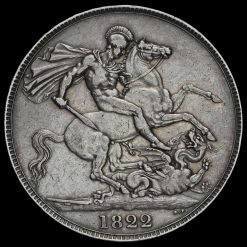 1822 George IV Milled Silver Secundo Crown Reverse