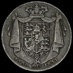 1837 William IV Milled Silver Half Crown Reverse