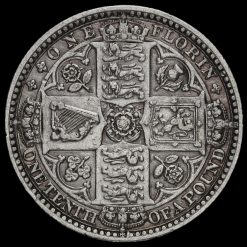 1849 Queen Victoria Godless Florin Reverse