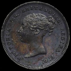 1869 Queen Victoria Young Head Silver Maundy Fourpence Obverse