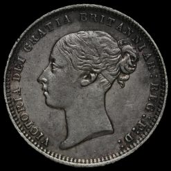 1872 Queen Victoria Young Head Silver Sixpence Obverse