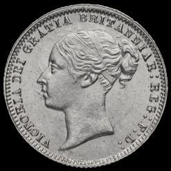 1874 Queen Victoria Young Head Silver Sixpence Obverse