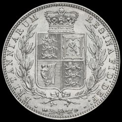 1878 Queen Victoria Young Head Silver Half Crown Reverse