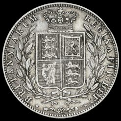 1878 Queen Victoria Young Head Silver Half Crown Reverse