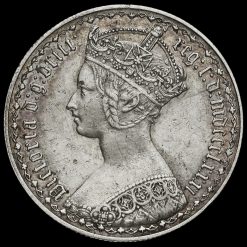 1881 Queen Victoria Gothic Florin Obverse