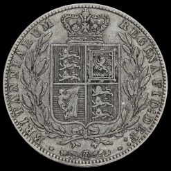 1882 Queen Victoria Young Head Silver Half Crown Reverse