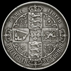 1883 Queen Victoria Gothic Florin Reverse