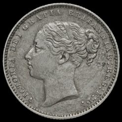 1883 Queen Victoria Young Head Silver Shilling Obverse
