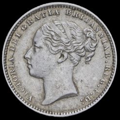 1883 Queen Victoria Young Head Silver Shilling Obverse