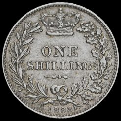 1883 Queen Victoria Young Head Silver Shilling Reverse