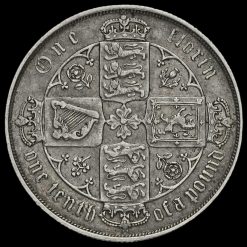 1884 Queen Victoria Gothic Florin Reverse