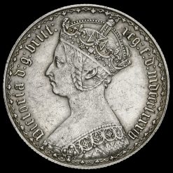 1884 Queen Victoria Gothic Florin Obverse