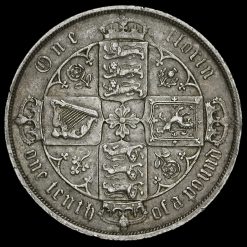 1885 Queen Victoria Gothic Florin Reverse