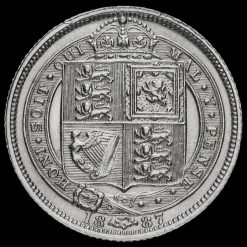 1887 Queen Victoria Jubilee Head Silver Sixpence Reverse