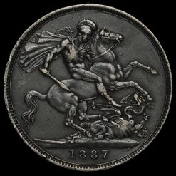 1887 Queen Victoria Jubilee Head Silver Crown Reverse