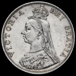 1887 Queen Victoria Jubilee Head Silver Double Florin Obverse
