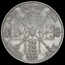 1887 Queen Victoria Jubilee Head Silver Double Florin Reverse