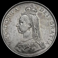 1887 Queen Victoria Jubilee Head Silver Florin Obverse
