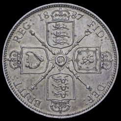1887 Queen Victoria Jubilee Head Silver Florin Reverse