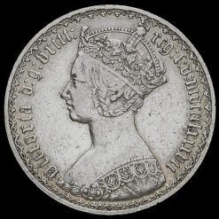 1887 Queen Victoria Silver Gothic Florin Obverse