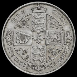 1887 Queen Victoria Silver Gothic Florin Reverse