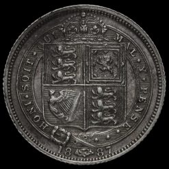 1887 Victoria Jubilee Head Sixpence Reverse