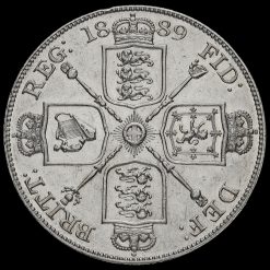 1889 Queen Victoria Jubilee Head Silver Double Florin Reverse
