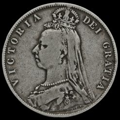 1890 Queen Victoria Jubilee Head Silver Half Crown Obverse