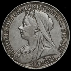 1894 Queen Victoria Veiled Head Silver LVIII Crown Obverse