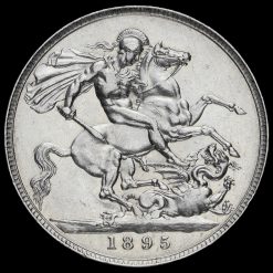 1895 Queen Victoria Veiled Head Silver LIX Crown Reverse