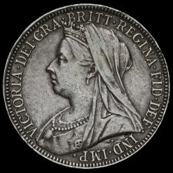 1896 Queen Victoria Veiled Head Silver Florin Obverse