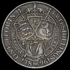 1896 Queen Victoria Veiled Head Silver Florin Reverse
