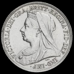 1897 Queen Victoria Veiled Head Silver Shilling Obverse
