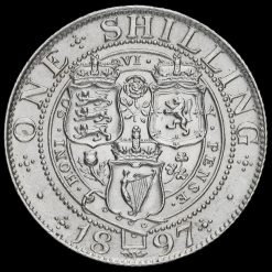 1897 Queen Victoria Veiled Head Silver Shilling Reverse