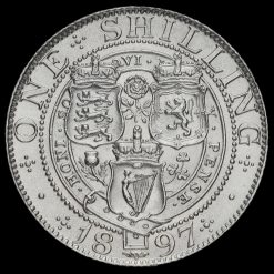 1897 Queen Victoria Veiled Head Silver Shilling Reverse