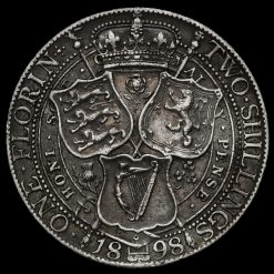 1898 Queen Victoria Veiled Head Silver Florin Reverse