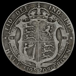 1908 Edward VII Silver Half Crown Reverse
