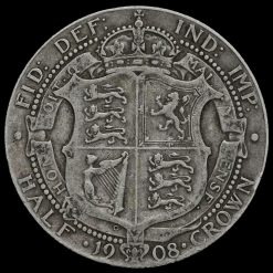 1908 Edward VII Silver Half Crown Reverse