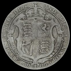 1909 Edward VII Silver Half Crown Reverse