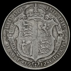 1912 George V Silver Half Crown Reverse