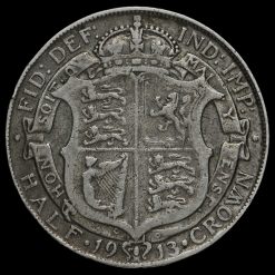 1913 George V Silver Half Crown Reverse