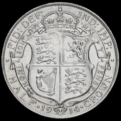1914 George V Silver Half Crown Reverse