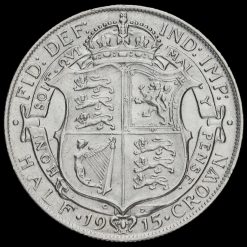 1915 George V Silver Half Crown Reverse