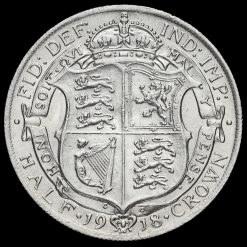 1918 George V Silver Half Crown Reverse