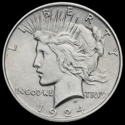 USA 1924 Silver Peace Dollar Obverse