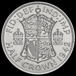 1942 George VI Silver Half Crown Reverse