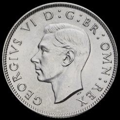 1945 George VI Silver Two Shilling Coin / Florin Obverse