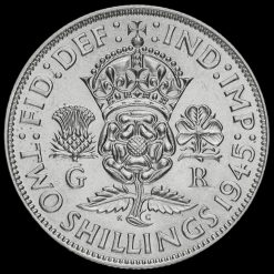 1945 George VI Silver Two Shilling Coin / Florin Reverse