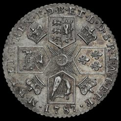 1787 George III Early Milled Silver Shilling Reverse
